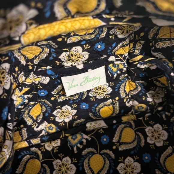 Vera Bradley Black and Gold Floral Shoulder Bag - Picture 3 of 4